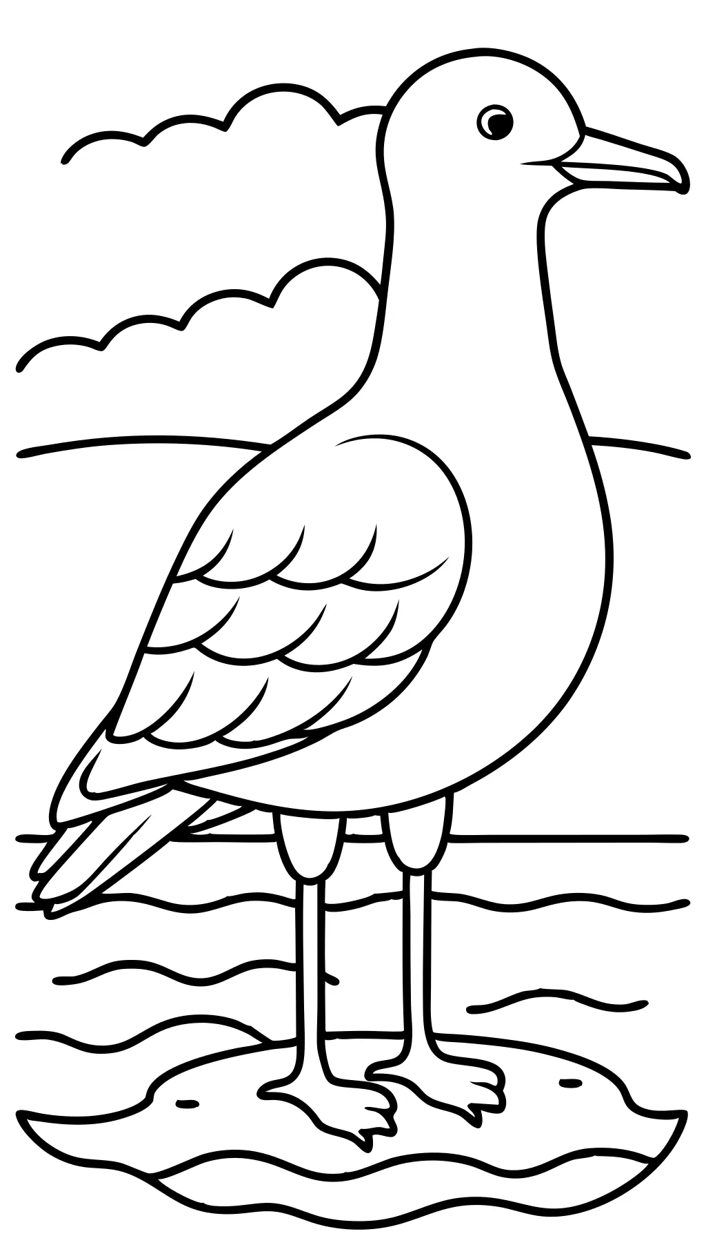 seagull coloring page